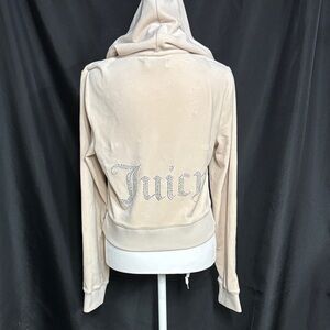 Juicy Couture Beige Hoodie with Sparkling Logo